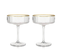 Thumbnail for Art Deco Champagne Coup Glasses